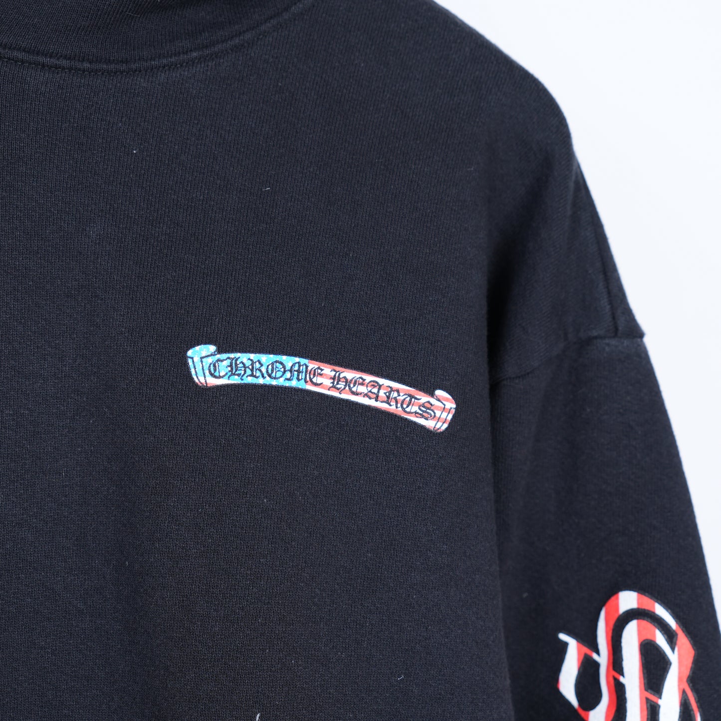 CHROME HEARTS MATTY BOY AMERICAN FLAG LOGO HOODIE