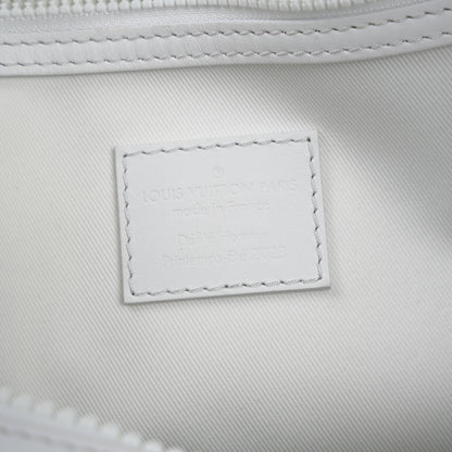LOUIS VUITTON OPTIC WHITE EMBOSSED MONOGRAM KEEPALL 50 DUFFEL BAG