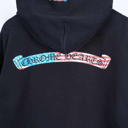 CHROME HEARTS MATTY BOY AMERICAN FLAG LOGO HOODIE