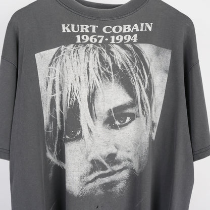 VINTAGE FADED KURT COBAIN EURO BOOTLEG MEMORIAL TEE