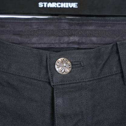 CHROME HEARTS BLACK KS CUT JEANS