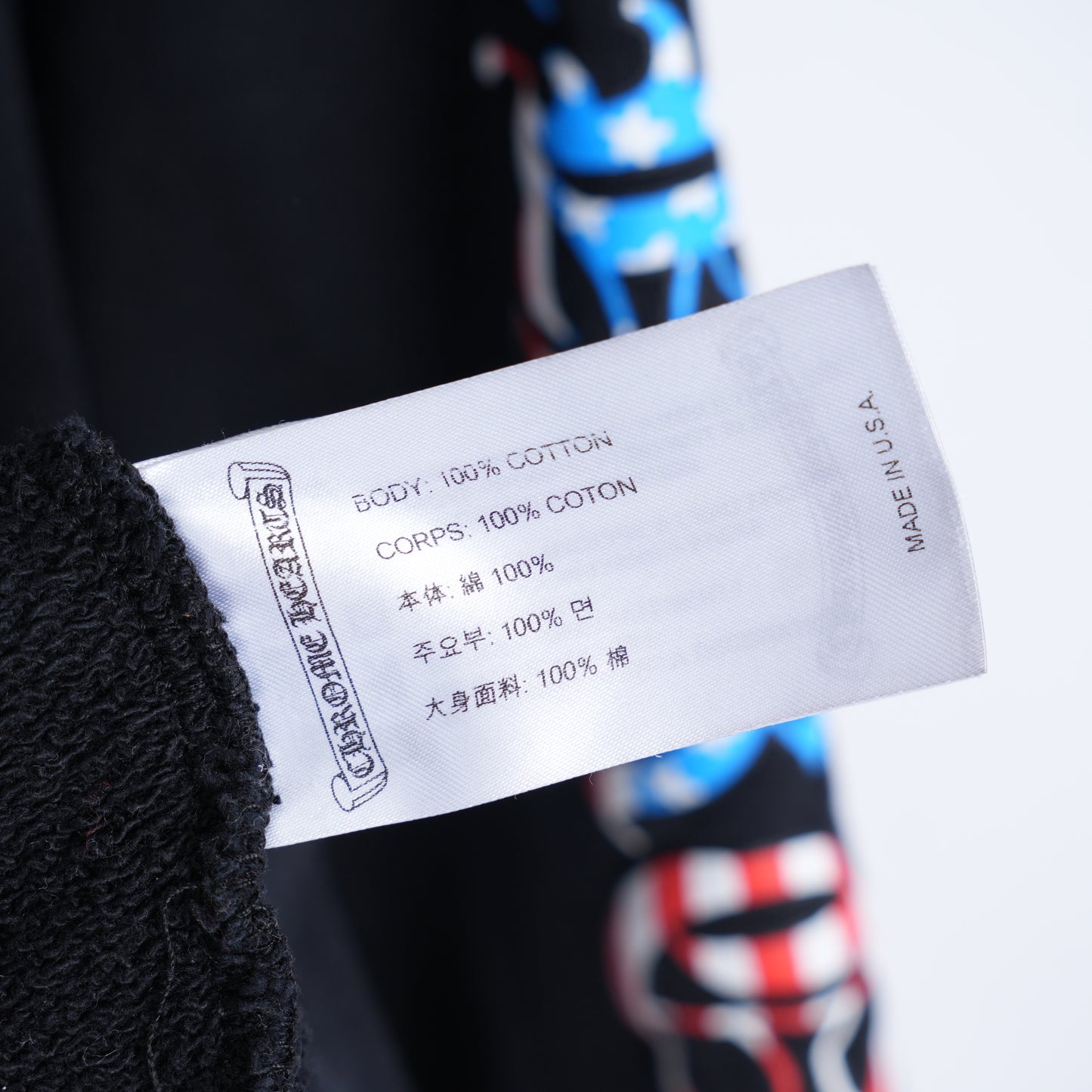 CHROME HEARTS MATTY BOY AMERICAN FLAG LOGO HOODIE