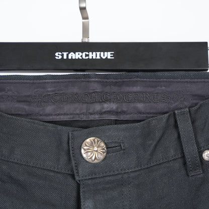 CHROME HEARTS BLACK KS CUT JEANS