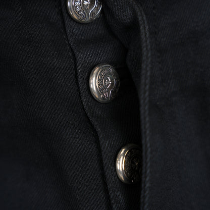 CHROME HEARTS BLACK KS CUT JEANS
