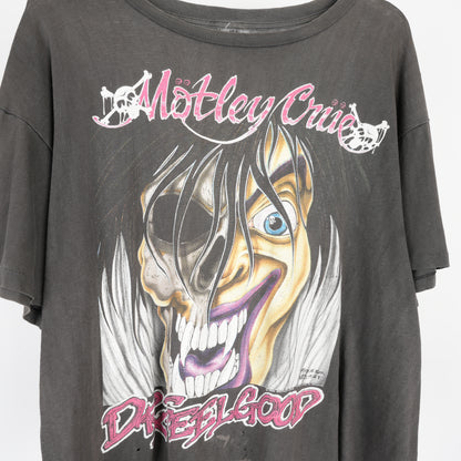VINTAGE 1989 FADED MOTLEY CRUE DR.FEELGOOD CROPPED TEE