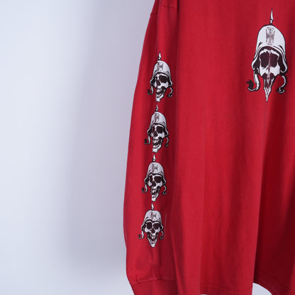 WCC SKULL HELMET LONG SLEEVE RED