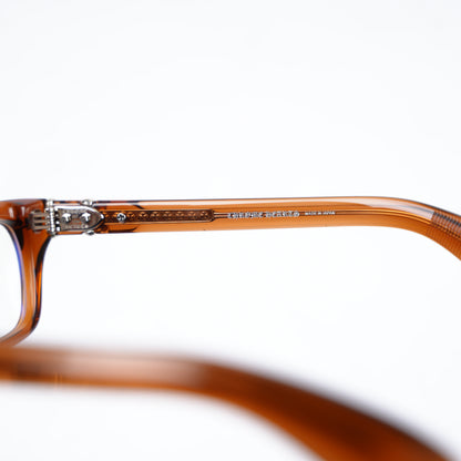 CHROME HEARTS CLEAR ORANGE HOLLYWEIRD GLASSES