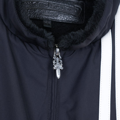 CHROME HEARTS NAVY TRIPLE CROSS COBRA RACING JACKET