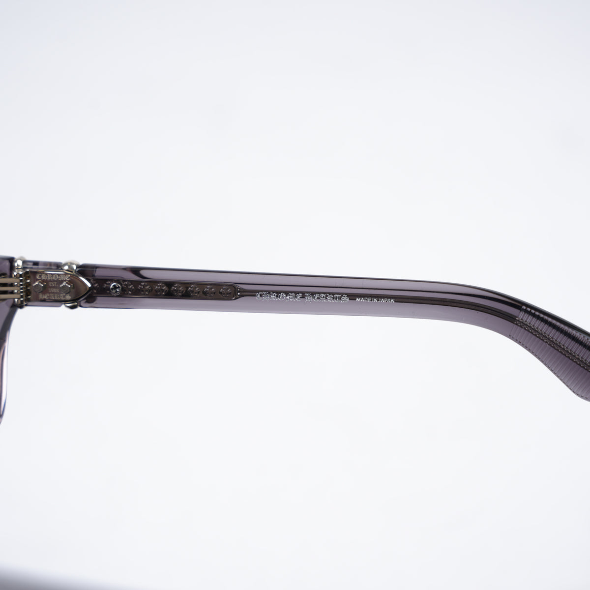 CHROME HEARTS CLEAR PURPLE HOLLYWEIRD GLASSES