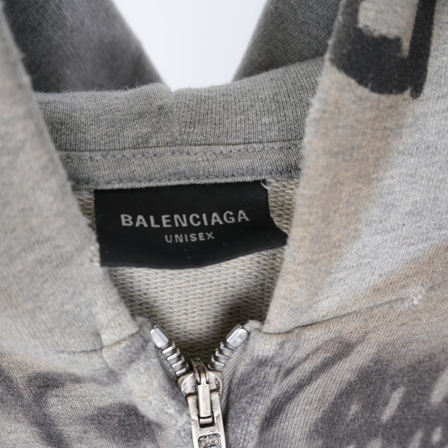 BALENCIAGA GRAY SKATER HOODIE