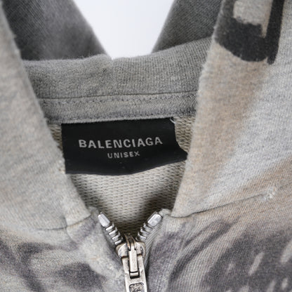 BALENCIAGA GRAY SKATER HOODIE