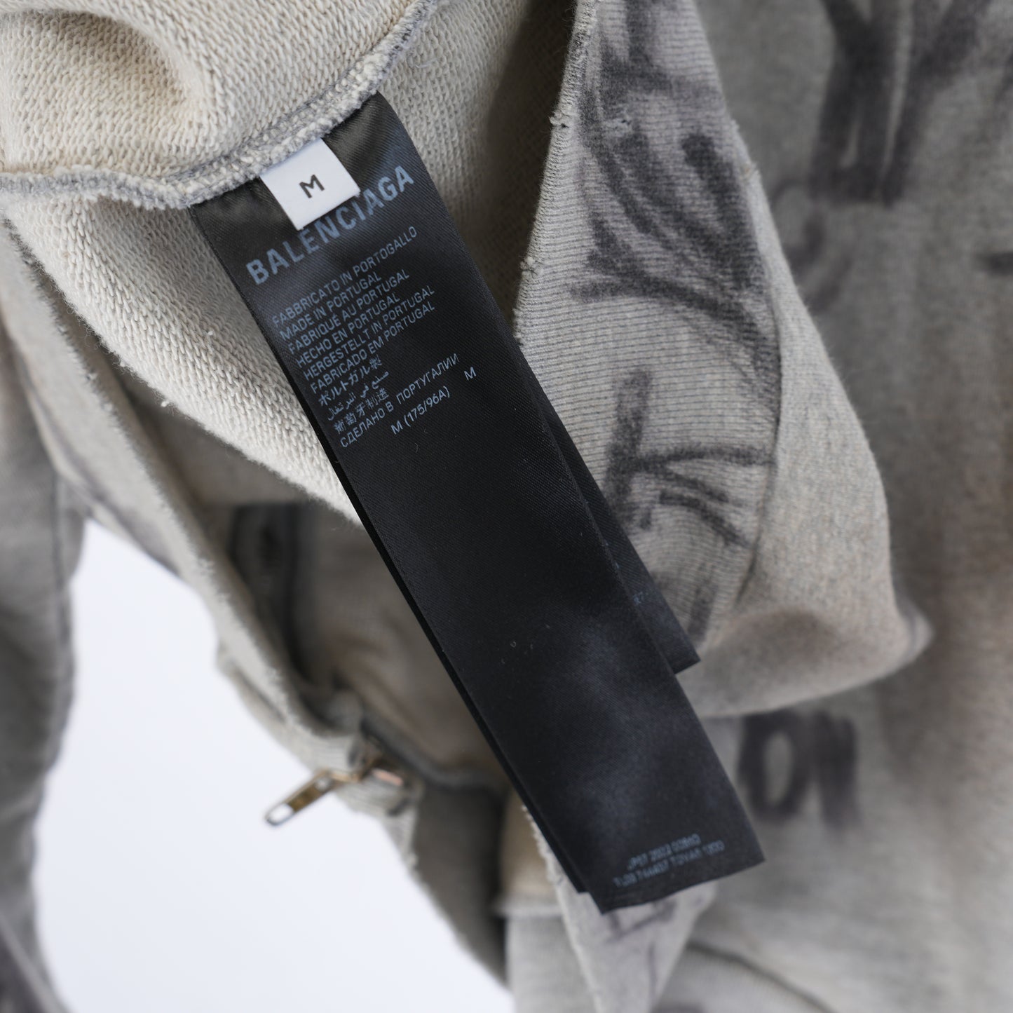 BALENCIAGA GRAY SKATER HOODIE