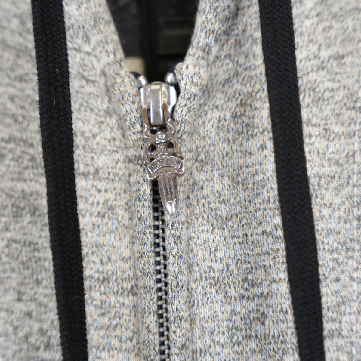 CHROME HEARTS LEATHER HORSESHOE PATCH DAGGER ZIP UP