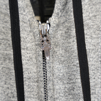 CHROME HEARTS LEATHER HORSESHOE PATCH DAGGER ZIP UP