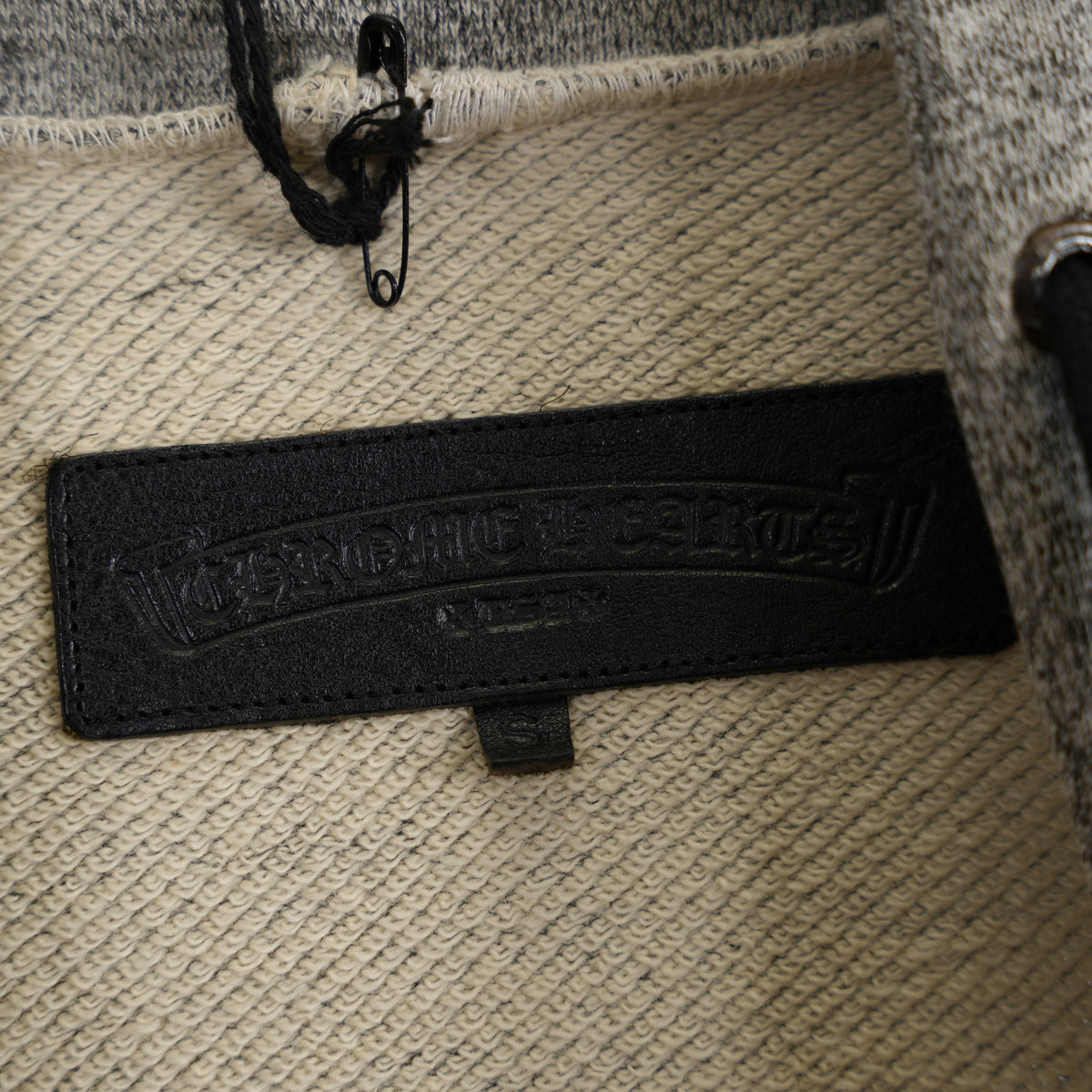 CHROME HEARTS LEATHER HORSESHOE PATCH DAGGER ZIP UP