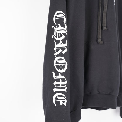 CHROME HEARTS SCRIPT LOGO SLEEVE PULL OVER HOODIE