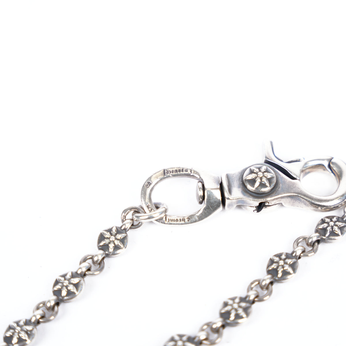 CHROME HEARTS  XL STAR BALL DOUBLE LOBSTER WALLET CHAIN