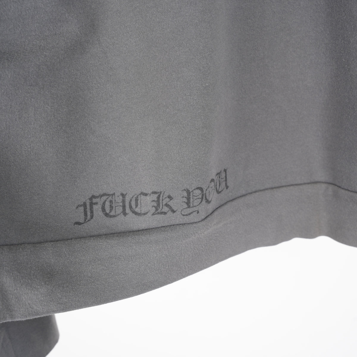 CHROME HEARTS VINTAGE FADED SCRIPT T BAR LOGO ZIP UP HOODIE
