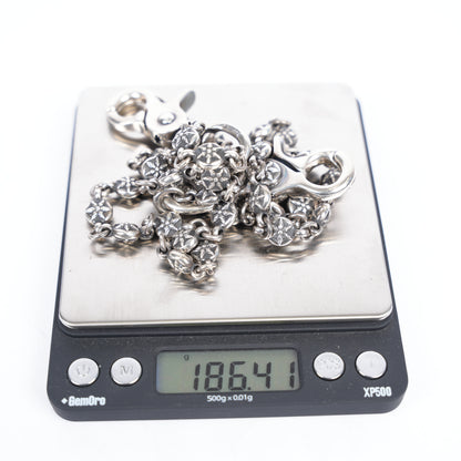 CHROME HEARTS  XL STAR BALL DOUBLE LOBSTER WALLET CHAIN