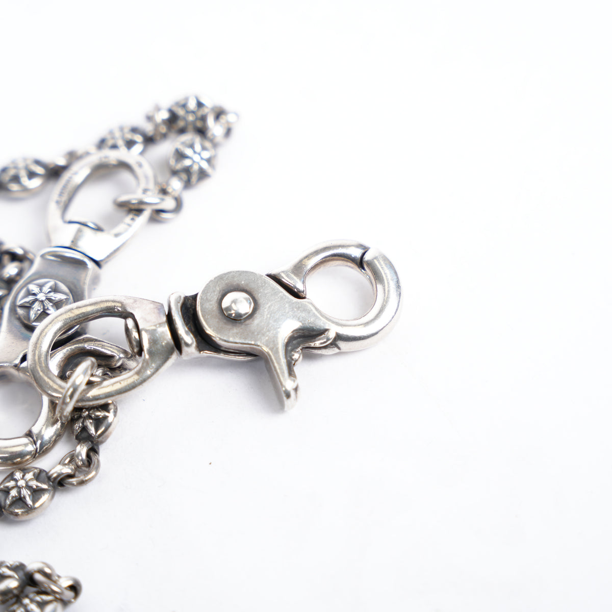 CHROME HEARTS  XL STAR BALL DOUBLE LOBSTER WALLET CHAIN