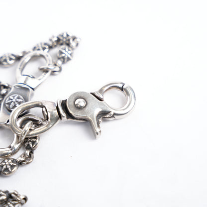 CHROME HEARTS  XL STAR BALL DOUBLE LOBSTER WALLET CHAIN