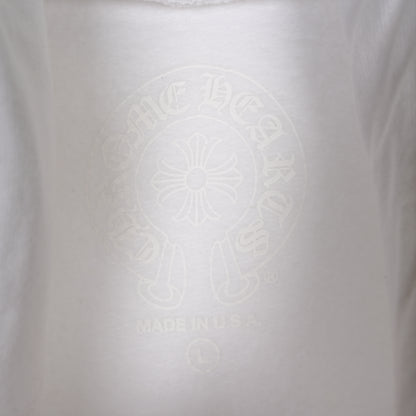 CHROME HEARTS WHITE ON WHITE HORSESHOE PRINT HOODIE