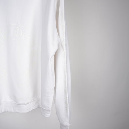 CHROME HEARTS WHITE ON WHITE HORSESHOE PRINT HOODIE
