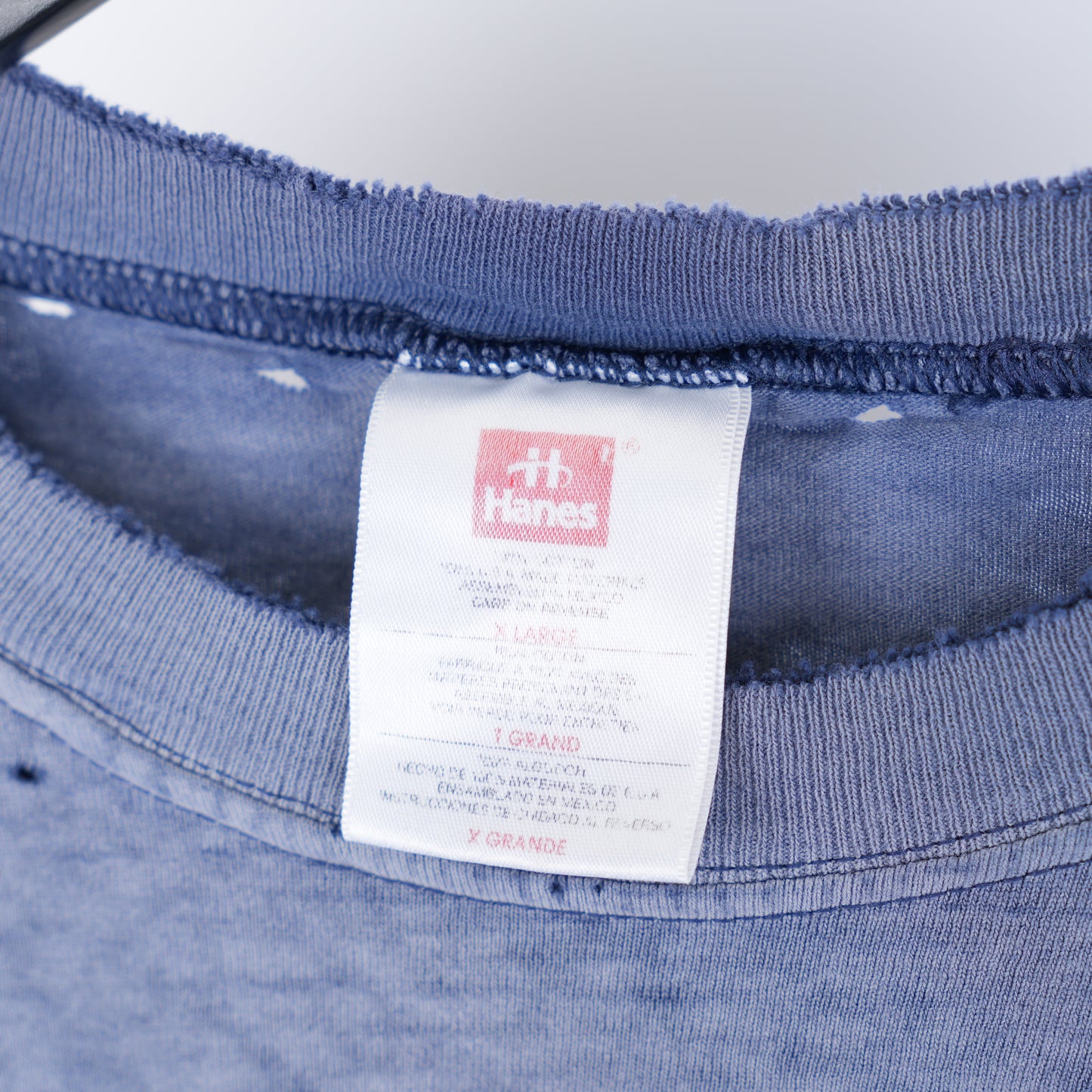 THRASHED FADED NAVY BLANK T-SHIRT