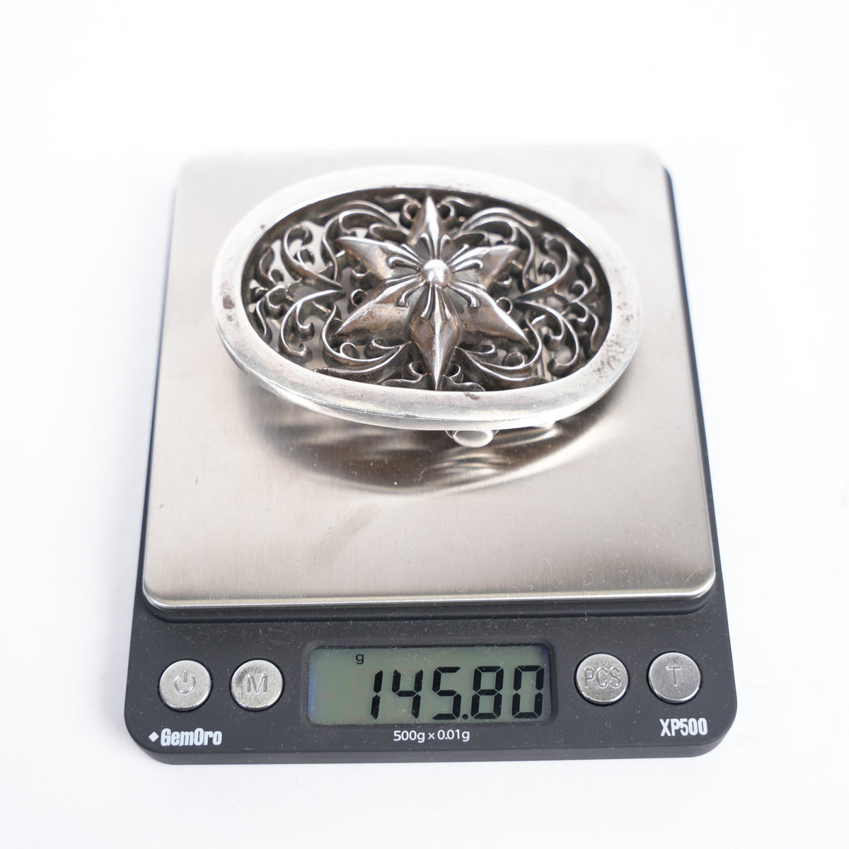 CHROME HEARTS STAR OVAL BUCKLE