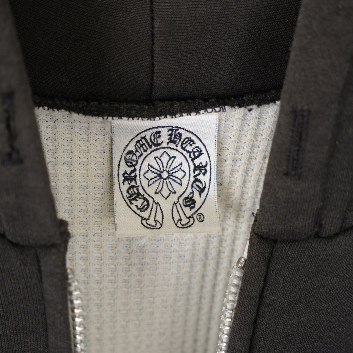 CHROME HEARTS VINTAGE THERMAL SCROLL LOGO ZIP UP