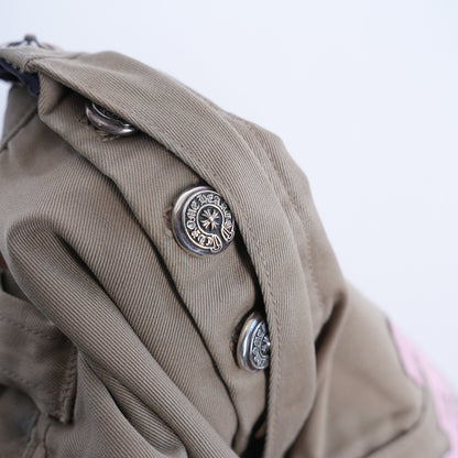 CHROME HEARTS TAN CROSS PATCH CARPENTER PANTS