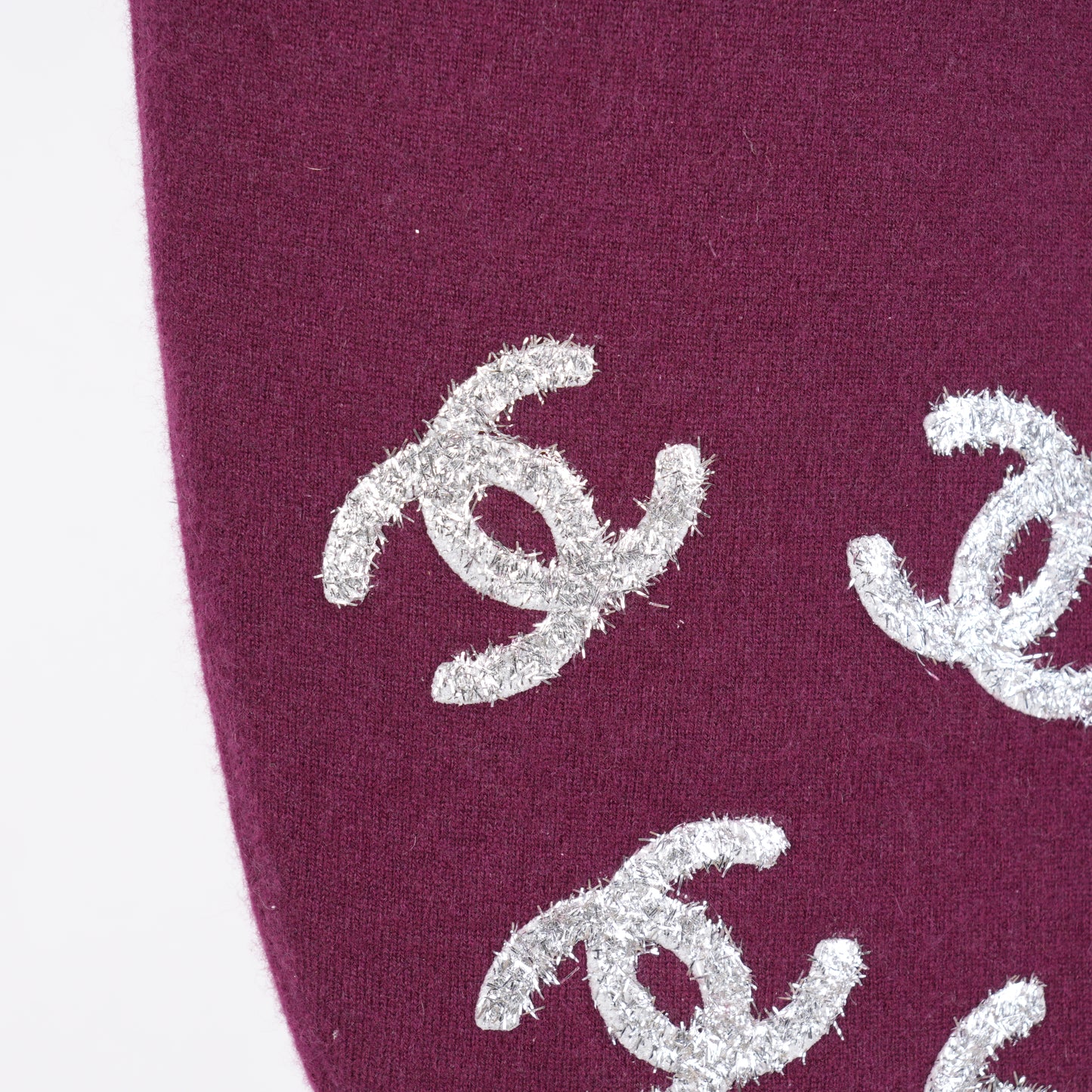 CHANEL GLITTER LOGO SWEATPANTS