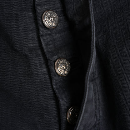 CHROME HEARTS 1 OF 1 CUSTOM ORDER HERRINGBONE PATCH PANTS