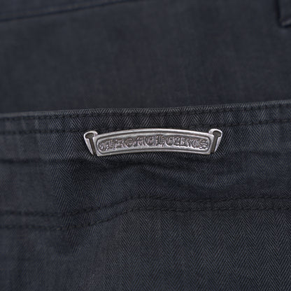 CHROME HEARTS 1 OF 1 CUSTOM ORDER HERRINGBONE PATCH PANTS