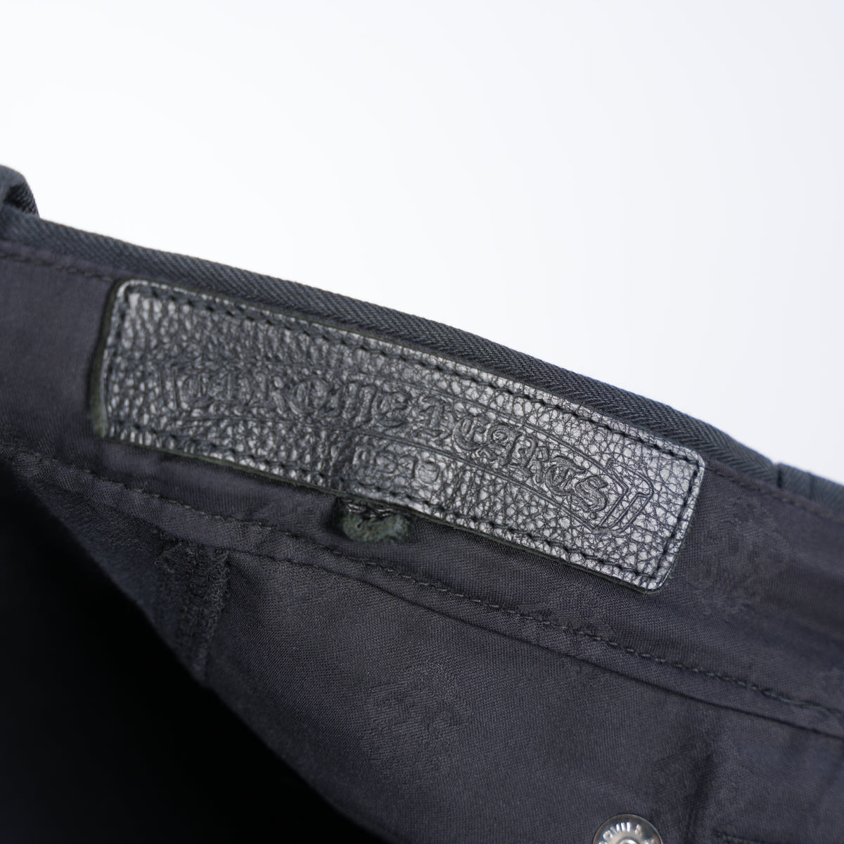 CHROME HEARTS 1 OF 1 CUSTOM ORDER HERRINGBONE PATCH PANTS