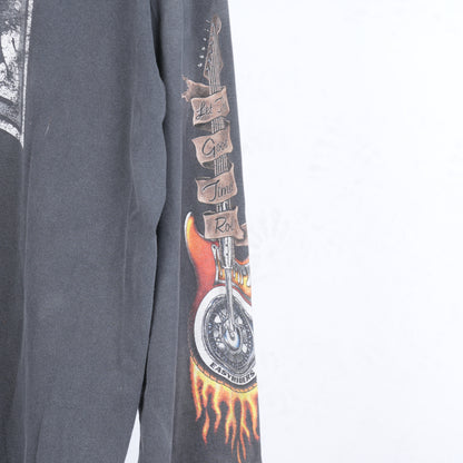VINTAGE EASYRIDERS FADED FLAMES POCKET LONG SLEEVE TEE