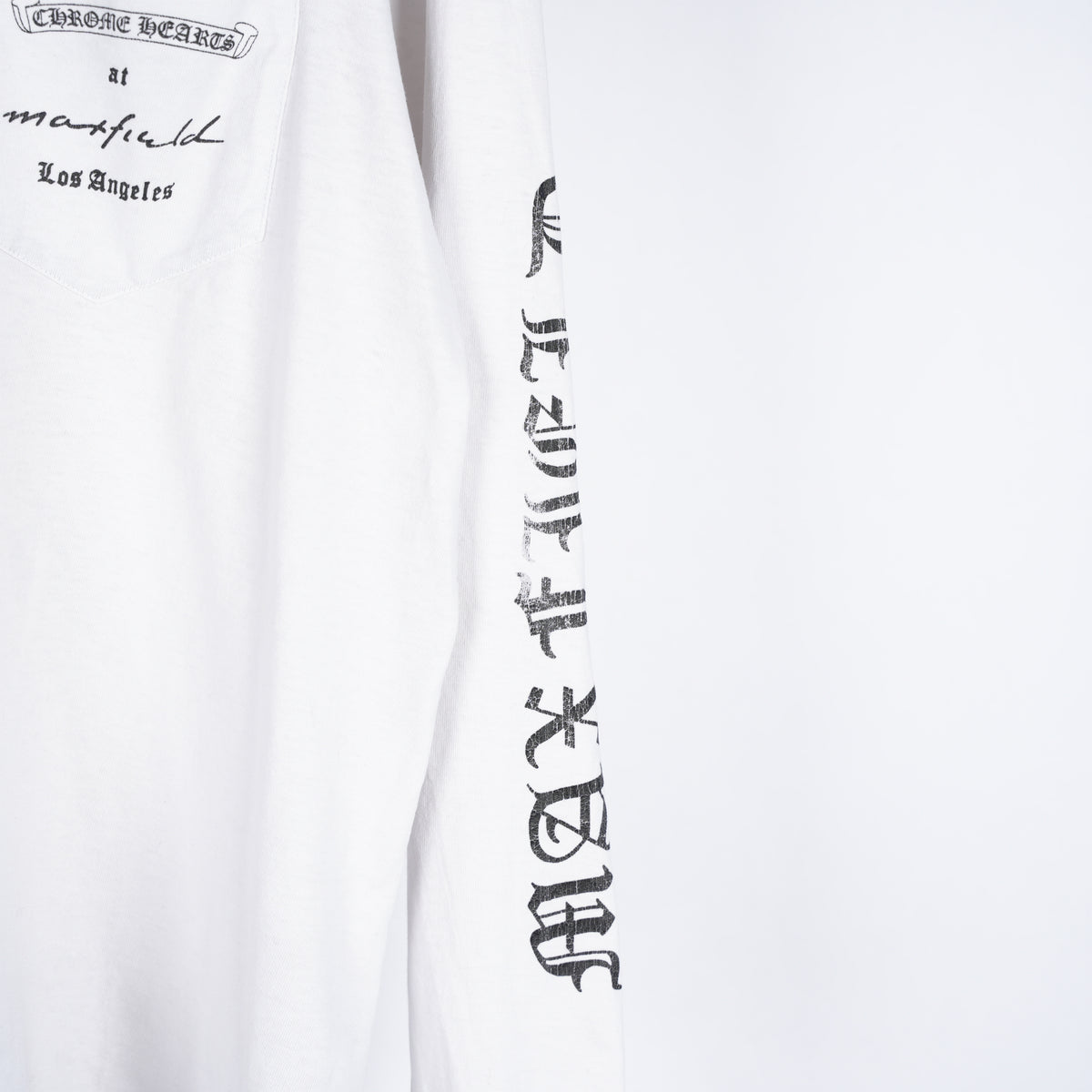 CHROME HEARTS WHITE VINTAGE MAXFIELD LONG SLEEVE VINE DAGGER T-SHIRT