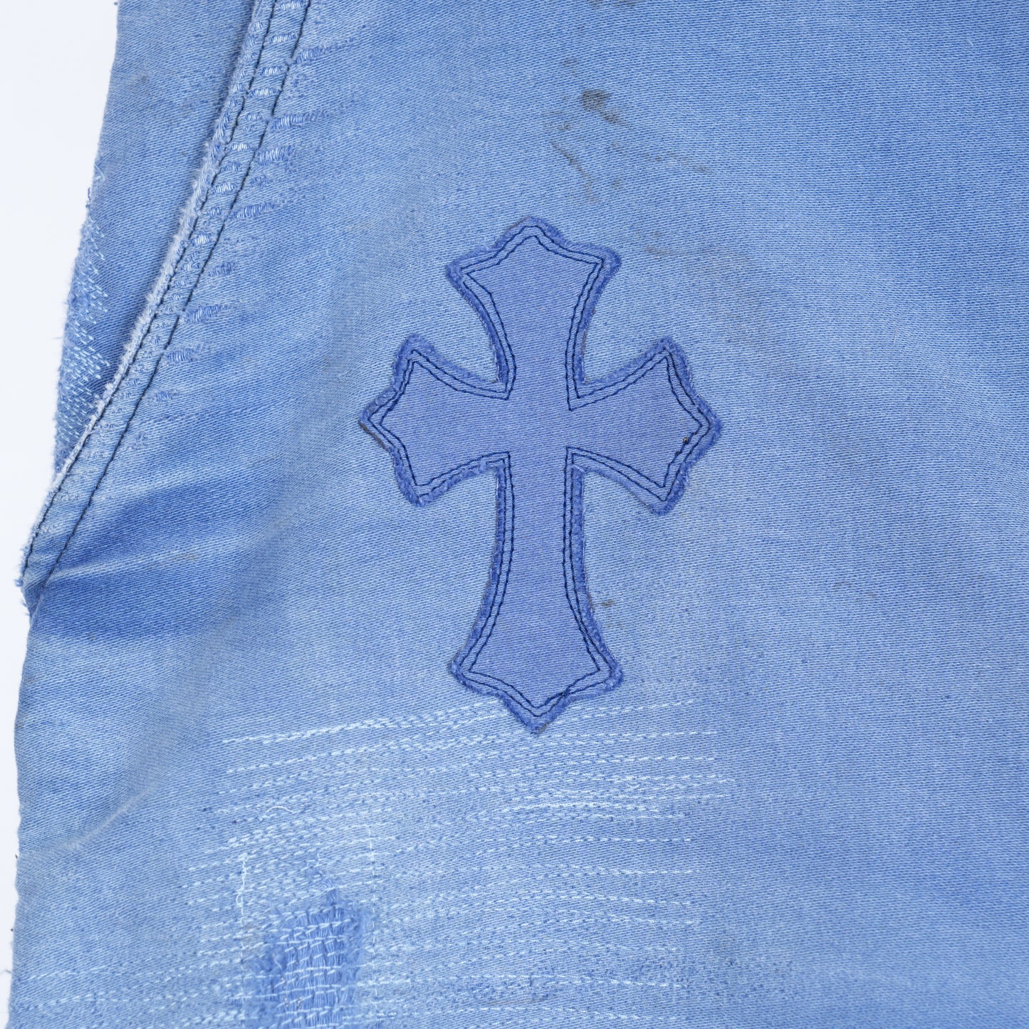 CHROME HEARTS FRENCH WORKWEAR PATCH JEANS