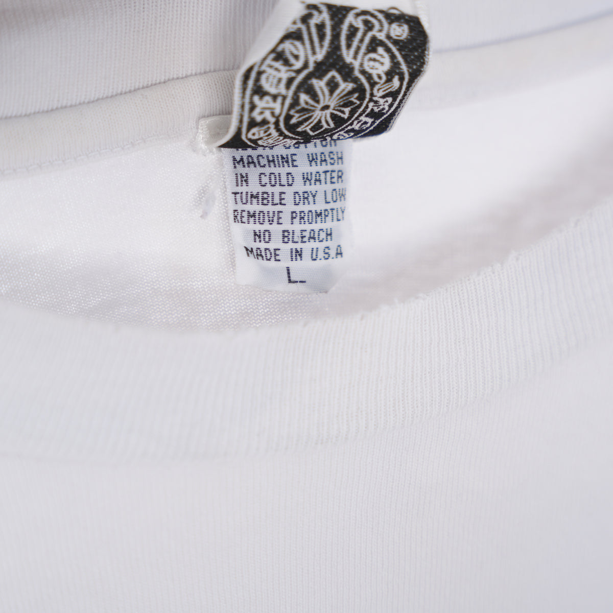 CHROME HEARTS WHITE VINTAGE MAXFIELD LONG SLEEVE VINE DAGGER T-SHIRT