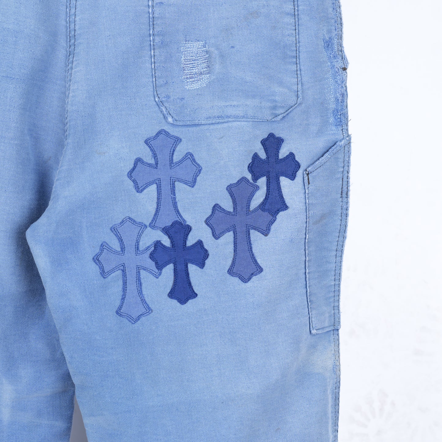 CHROME HEARTS FRENCH WORKWEAR PATCH JEANS