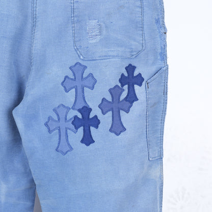 CHROME HEARTS FRENCH WORKWEAR PATCH JEANS