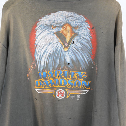 VINTAGE HARLEY DAVIDSON 3D EMBLEM EAGLE LONG SLEEVE T-SHIRT