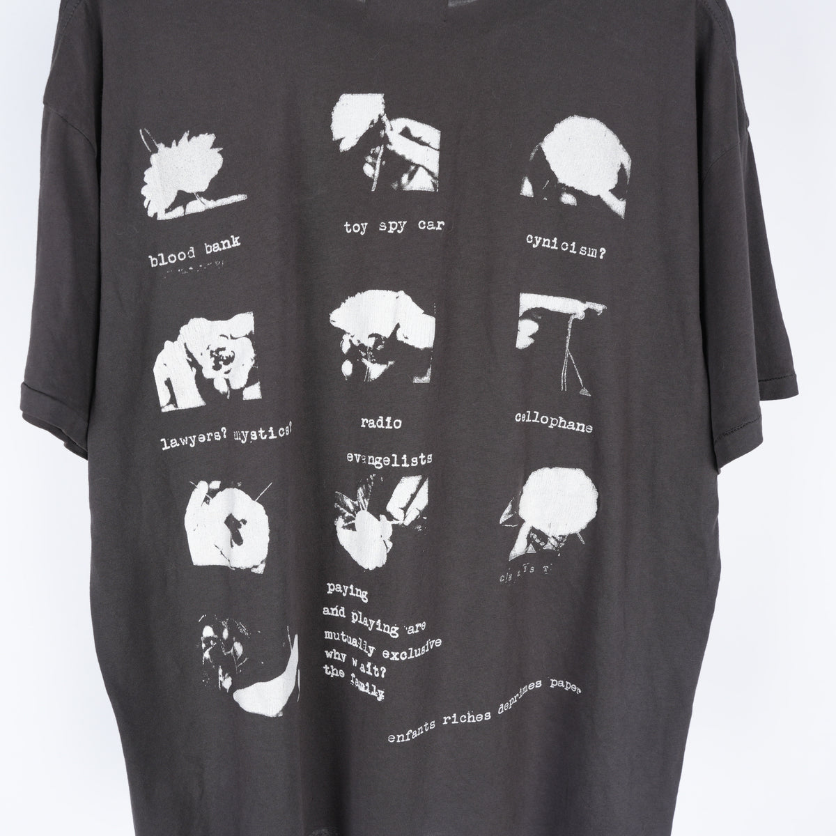 ERD CELLOPHANE FADED BLACK T-SHIRT