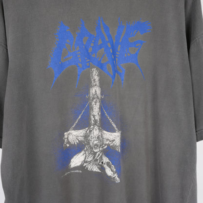 VINTAGE 1991 GRAVE INTO GRAVE LIVE THE HORROR TEE