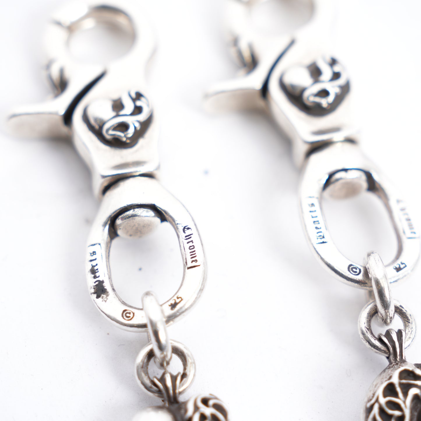 CHROME HEARTS DOUBLE LOBSTER HEART WALLET CHAIN