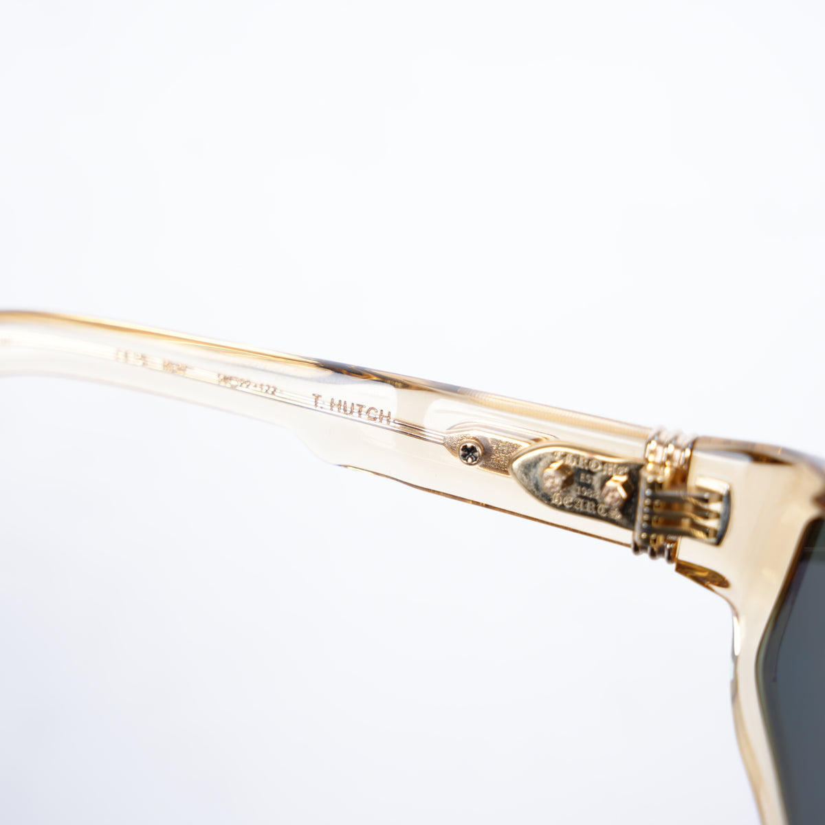 CHROME HEARTS CLEAR YELLOW T.HUTCH SUNGLASSES