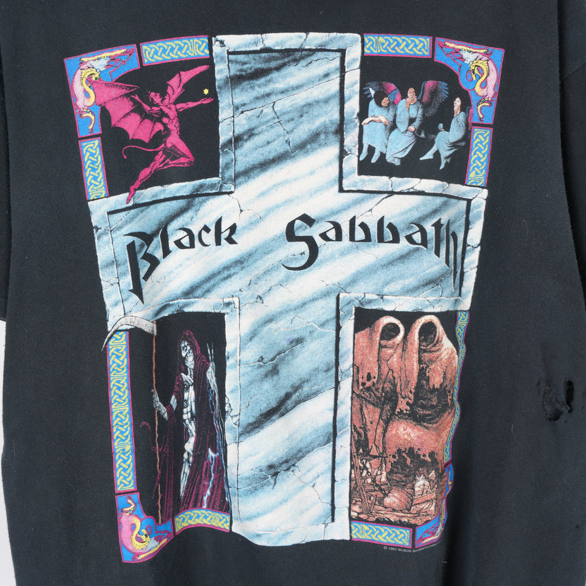 VINTAGE 1992 BLACK SABBATH CROSS TEE