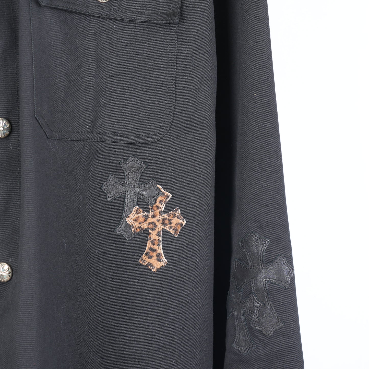 CHROME HEARTS CHEETAH PATCH WORK JACKET