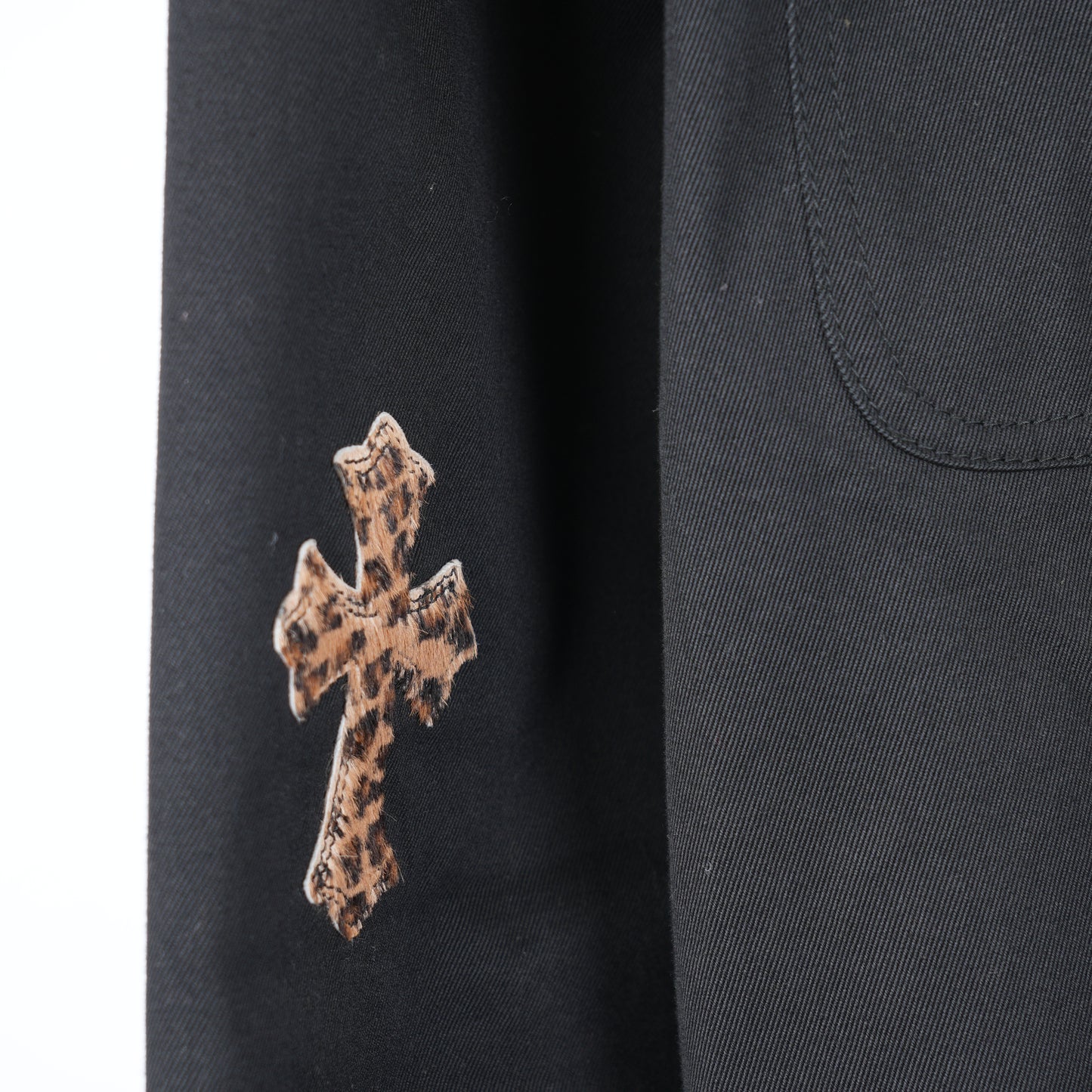CHROME HEARTS CHEETAH PATCH WORK JACKET