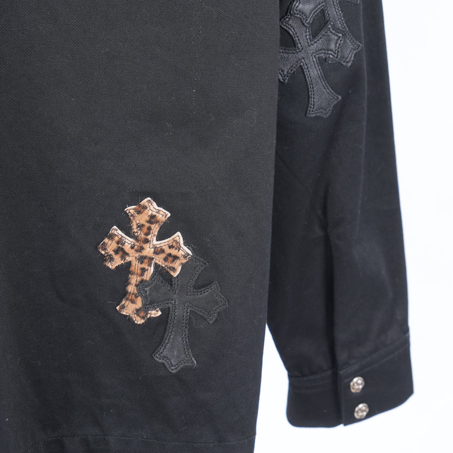 CHROME HEARTS CHEETAH PATCH WORK JACKET